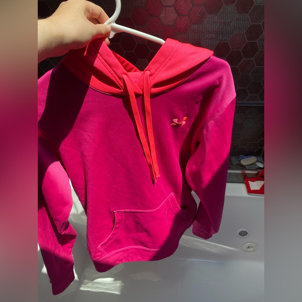 Under Armor Pink Hoodie with Embroidered Logo